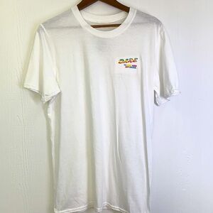 Dare- Y2K White Shirt with Dare To Keep Kids Off Drugs in Pastel Size Medium